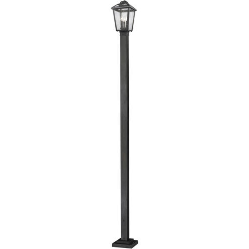 Bayland 3 Light 111 inch Black Outdoor Post Mounted Fixture in 15.29