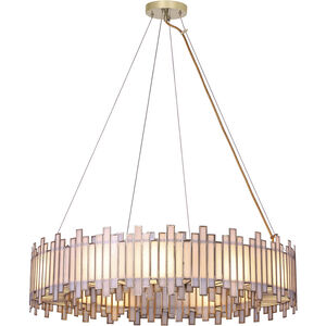 Birla 12 Light 37 inch Brass Chandelier Ceiling Light