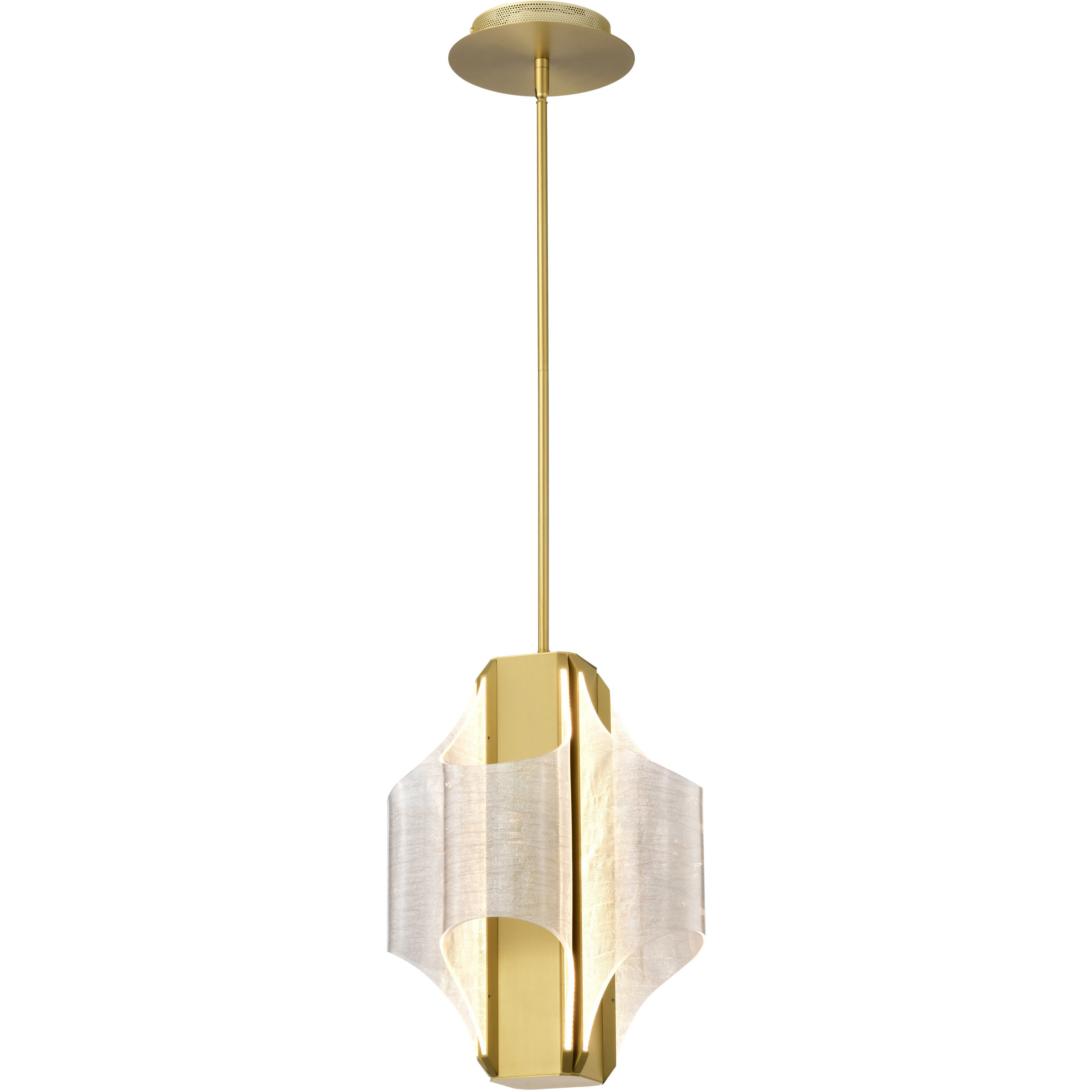 Idris LED 13 inch Vintage Brass Pendant Ceiling Light