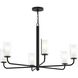 Mack 6 Light 34 inch Matte Black Chandelier Ceiling Light