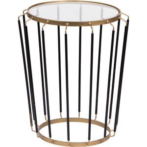 Winnie 19 inch Black and Gold Occasional Table