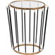 Winnie 19 inch Black and Gold Occasional Table