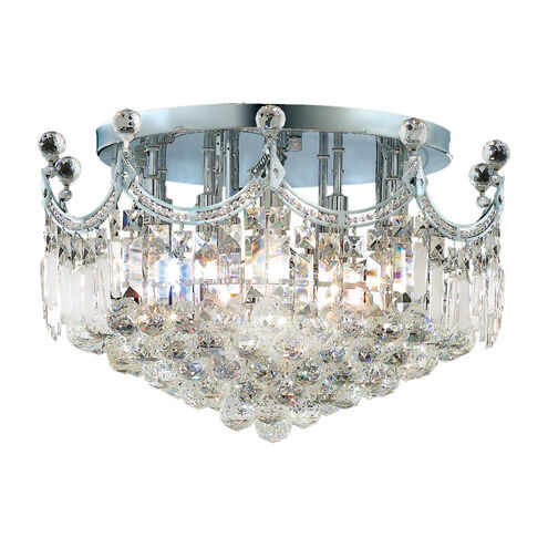 Corona 9 Light 20 inch Chrome Flush Mount Ceiling Light in Royal Cut