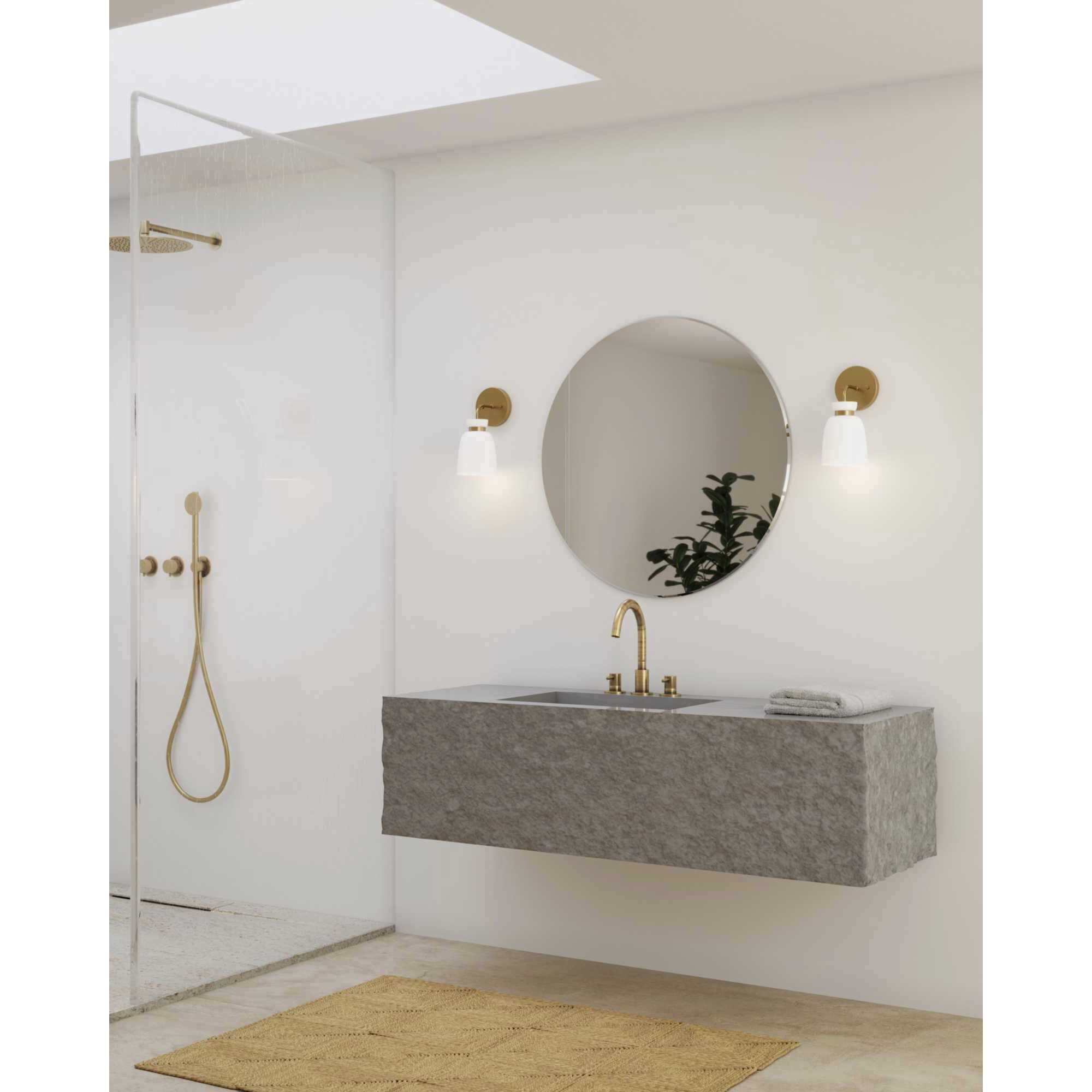 Lexie 1 Light 5.12 inch Brushed Gold Bathroom Vanity Light Wall Light