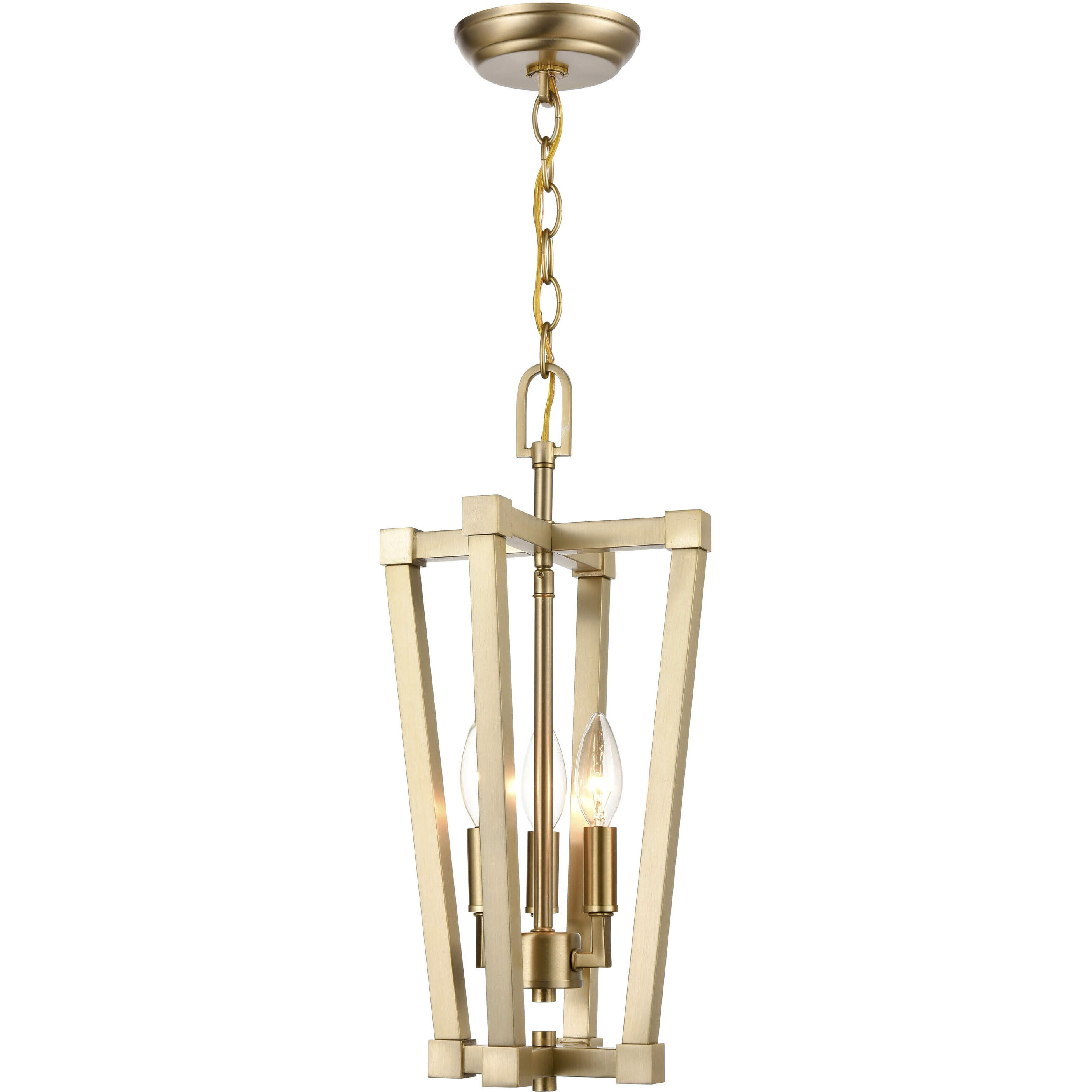 None 3 Light 9 inch Modern Gold Pendant Ceiling Light