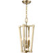 None 3 Light 9 inch Modern Gold Pendant Ceiling Light