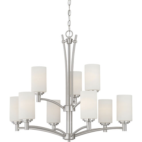 Pittman 9 Light 31 inch Brushed Nickel Chandelier Ceiling Light