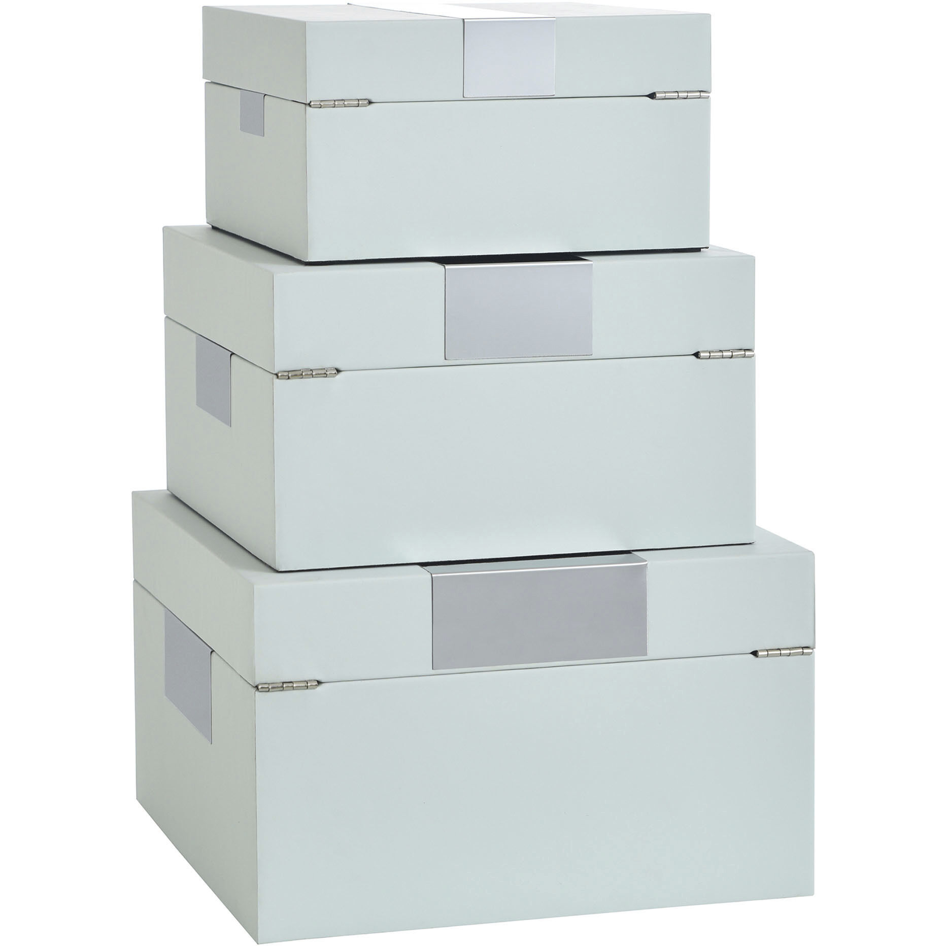 John Whisper Blue and Brushed Silver Accessory Box Set