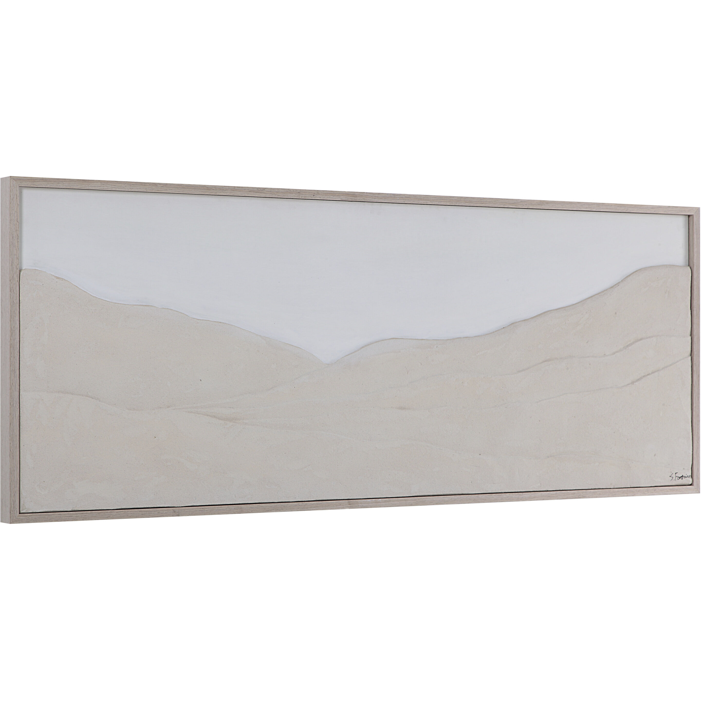 Bobier Beige/White Canvas Art