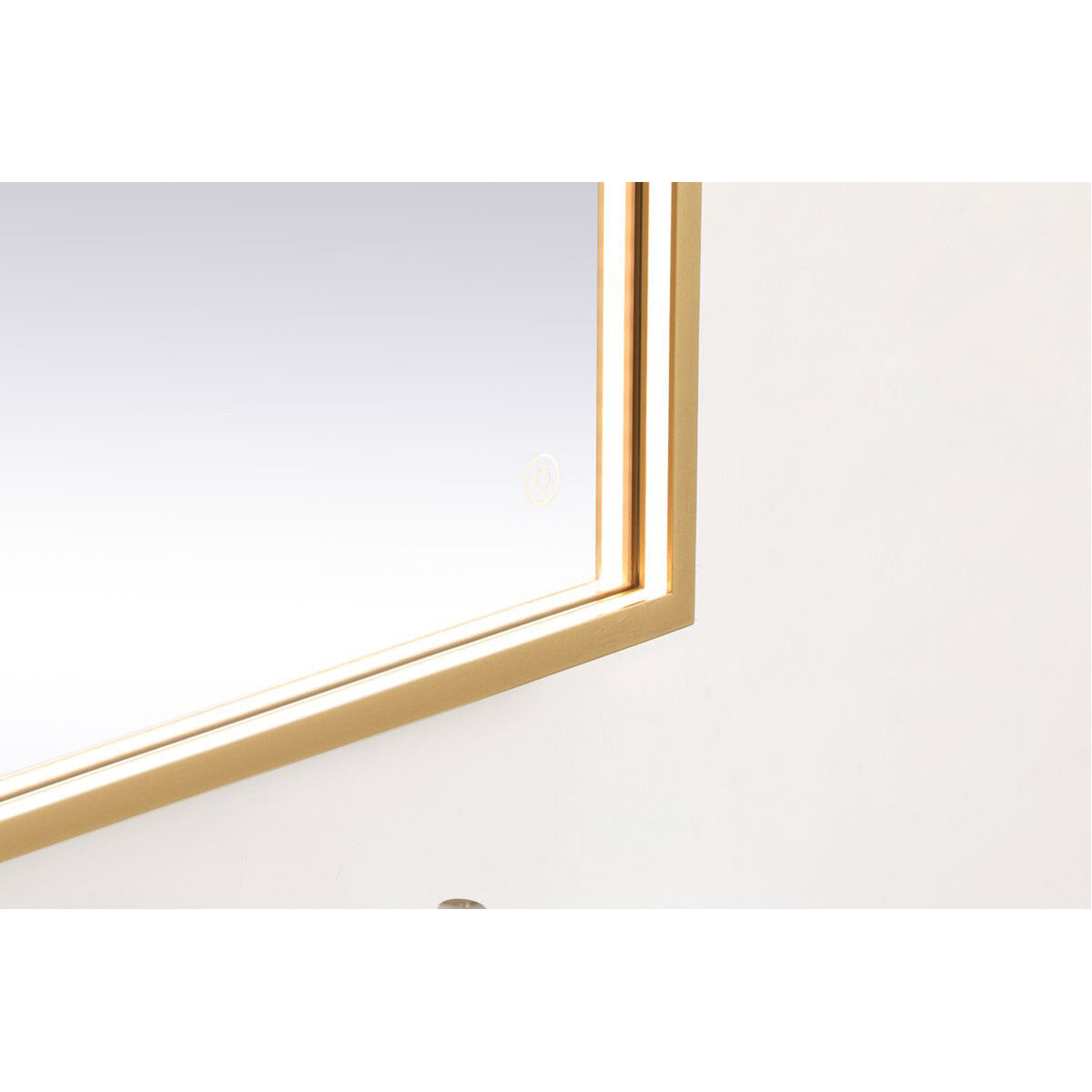 Pier 36 X 27 inch Brass LED Mirror