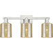 Arcadia Cobbleskill 3 Light 24 inch Brushed Satin Nickel Bath Vanity Light Wall Light in Mercury