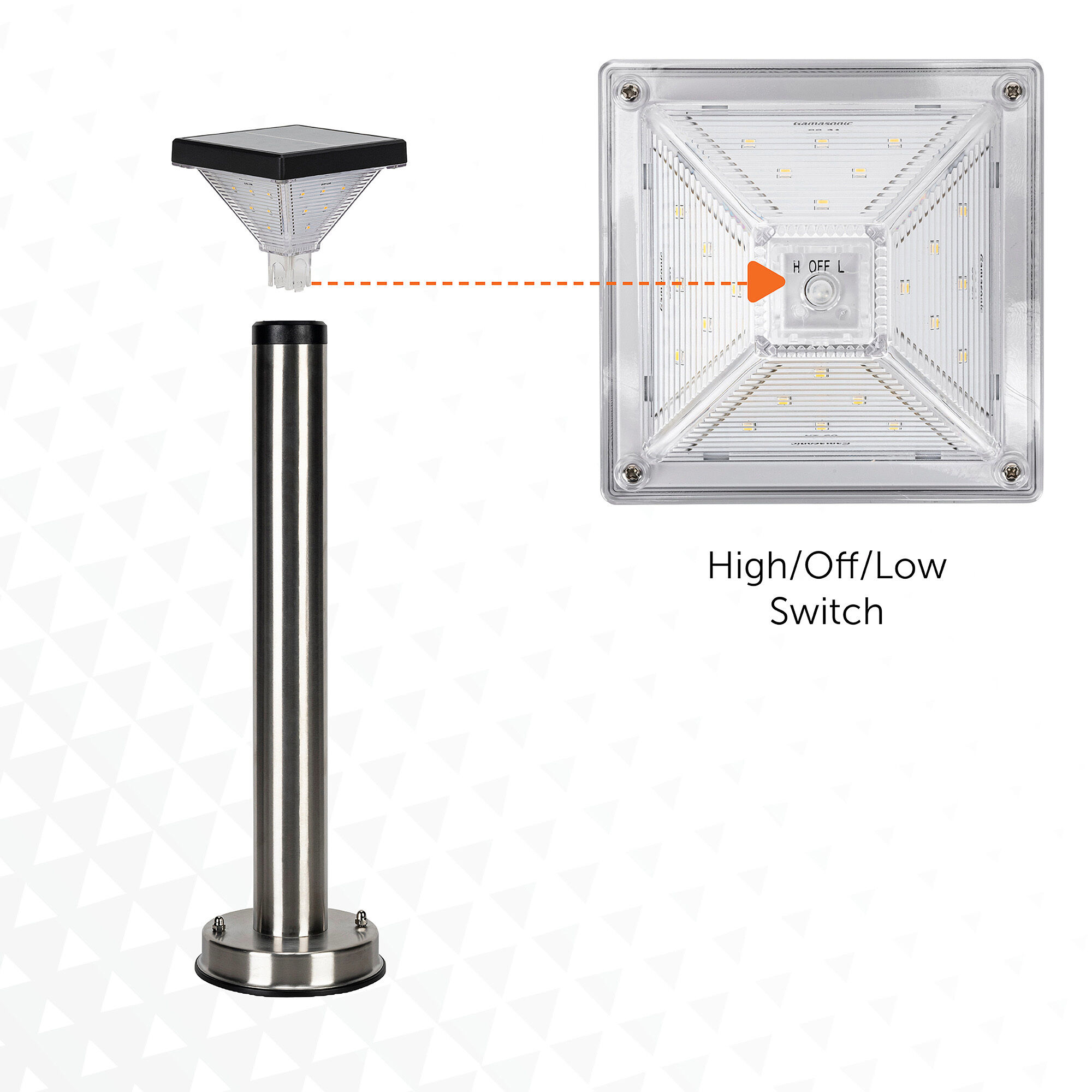 Luxor Black Pathway Light, Solar