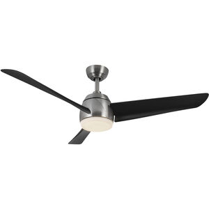 Thalia 54 inch Brushed Nickel and Matte Black Ceiling Fan
