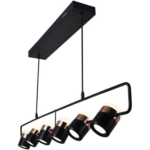 Moxie LED 45 inch Black Pool Table Light Ceiling Light