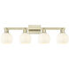 Arcadia White Venetian 4 Light 33 inch Antique Brass Bath Vanity Light Wall Light