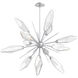 Rock Crystal LED 38.1 inch Classic Silver Chandelier Ceiling Light in Chilled Clear, 2700K LED, Starburst