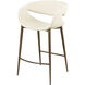 Joshua 35.4 inch Walnut and Cream Counter Stool