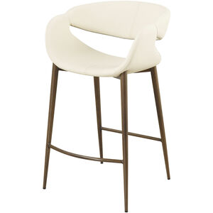 Joshua 35.4 inch Walnut and Cream Counter Stool