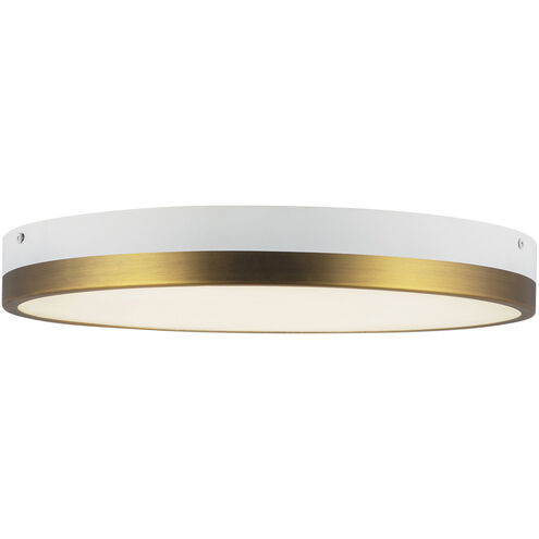 Alora Mood Adelaide LED 15 inch Aged Gold and White Flush Mount Ceiling Light