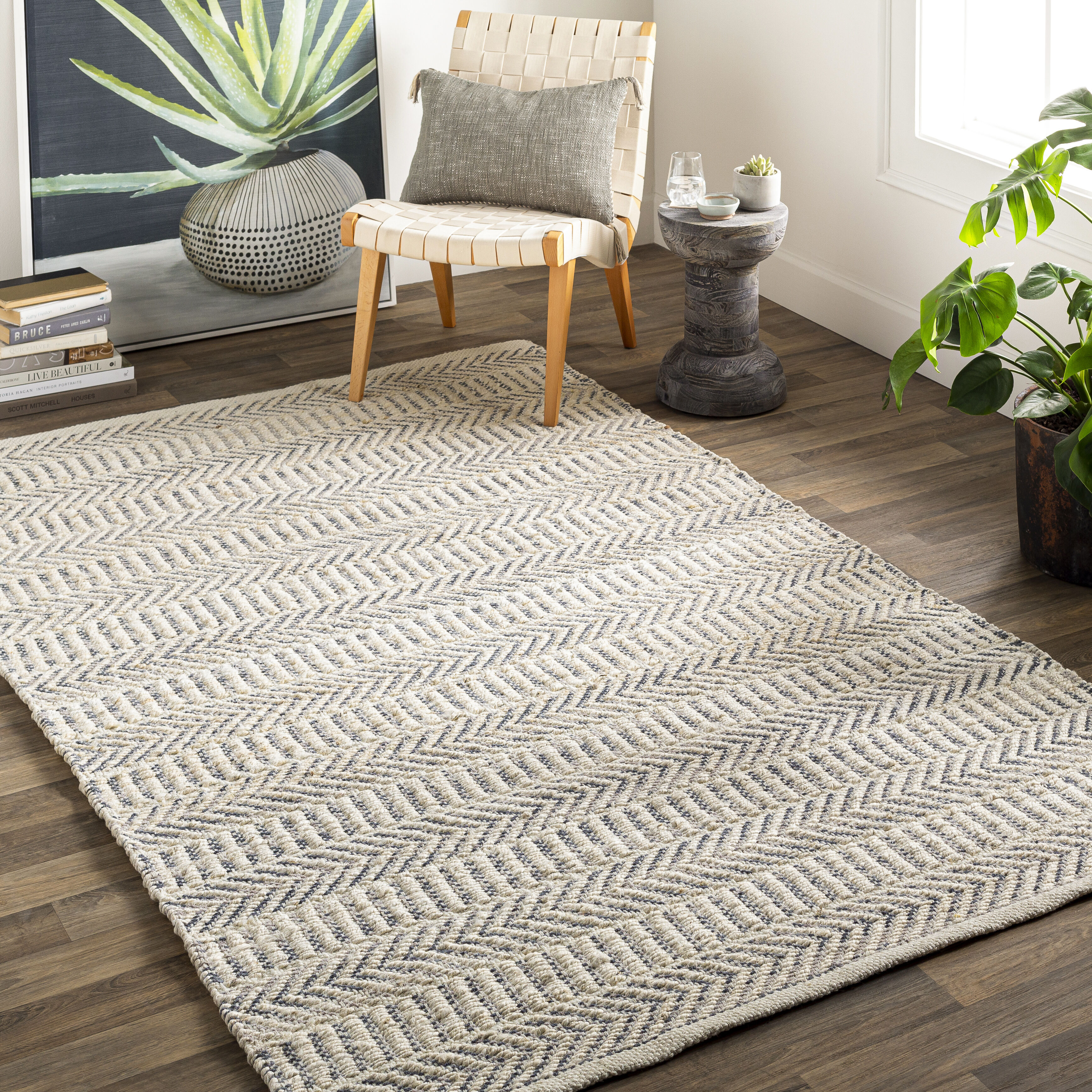 Bali 90 X 60 inch Charcoal Rug in 5 x 8, Rectangle