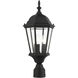 Hamilton 3 Light 21 inch Textured Black Outdoor Post Top Lantern