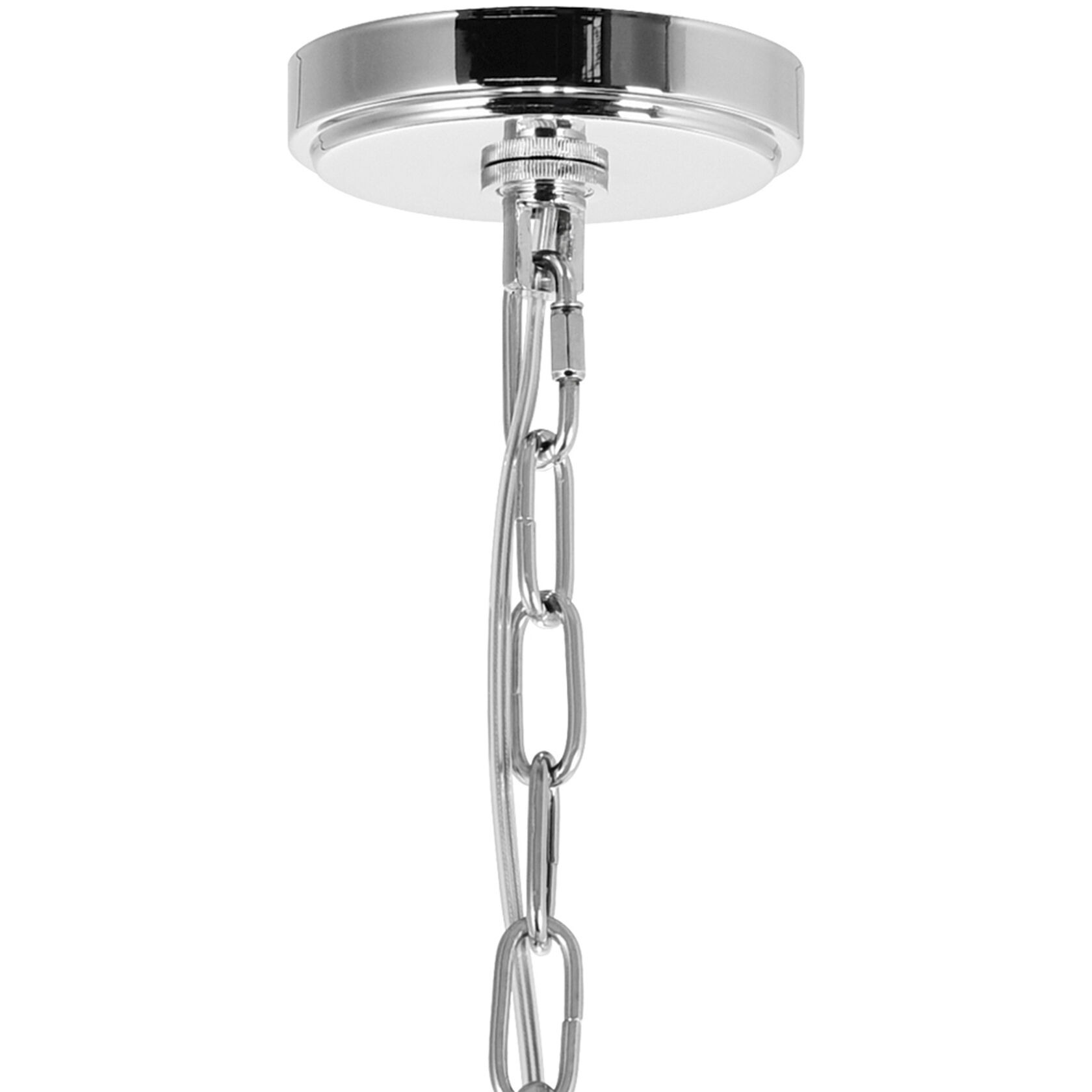 Princess 8 Light 20 inch Chrome Down Chandelier Ceiling Light