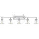 Nicholas 5 Light 42 inch Polished Chrome Bath Light Wall Light