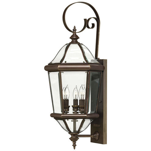 Augusta LED 27 inch Copper Bronze Outdoor Wall Mount Lantern, Small