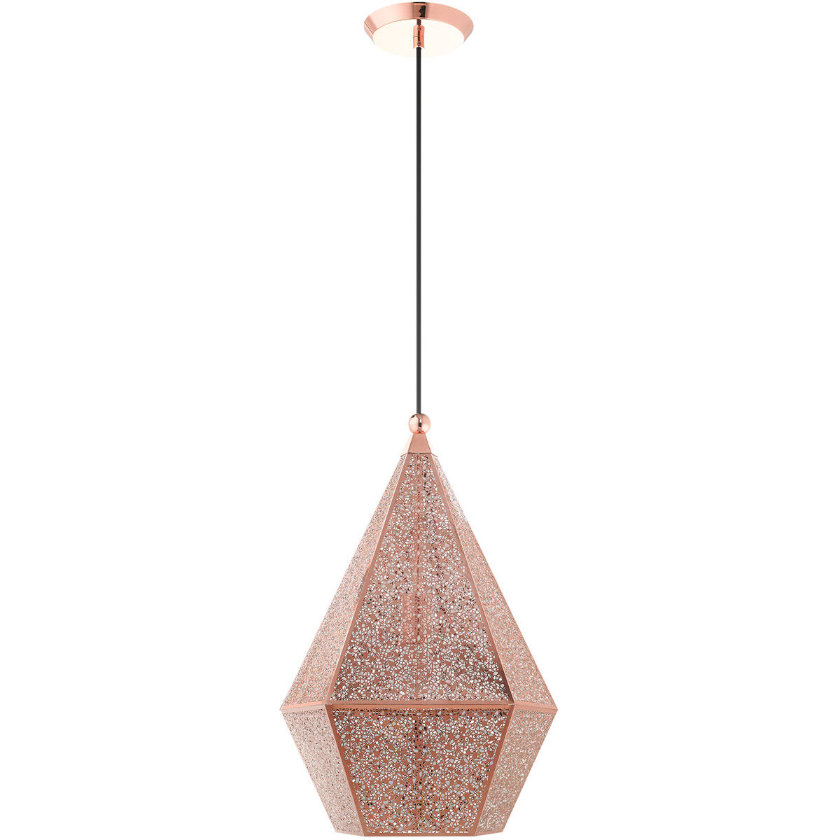Aberdeen 1 Light 15 inch Rose Gold Pendant Ceiling Light