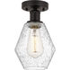 Edison Cindyrella 1 Light 6 inch Oil Rubbed Bronze Semi-Flush Mount Ceiling Light in Seedy Glass