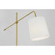 Suzanne Kasler Frederick 52 inch 15 watt Hand-Rubbed Antique Brass Pivoting Floor Lamp Portable Light