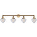 Franklin Restoration Small Oxford LED 46 inch Brushed Brass Bath Vanity Light Wall Light in Seedy Glass, Franklin Restoration