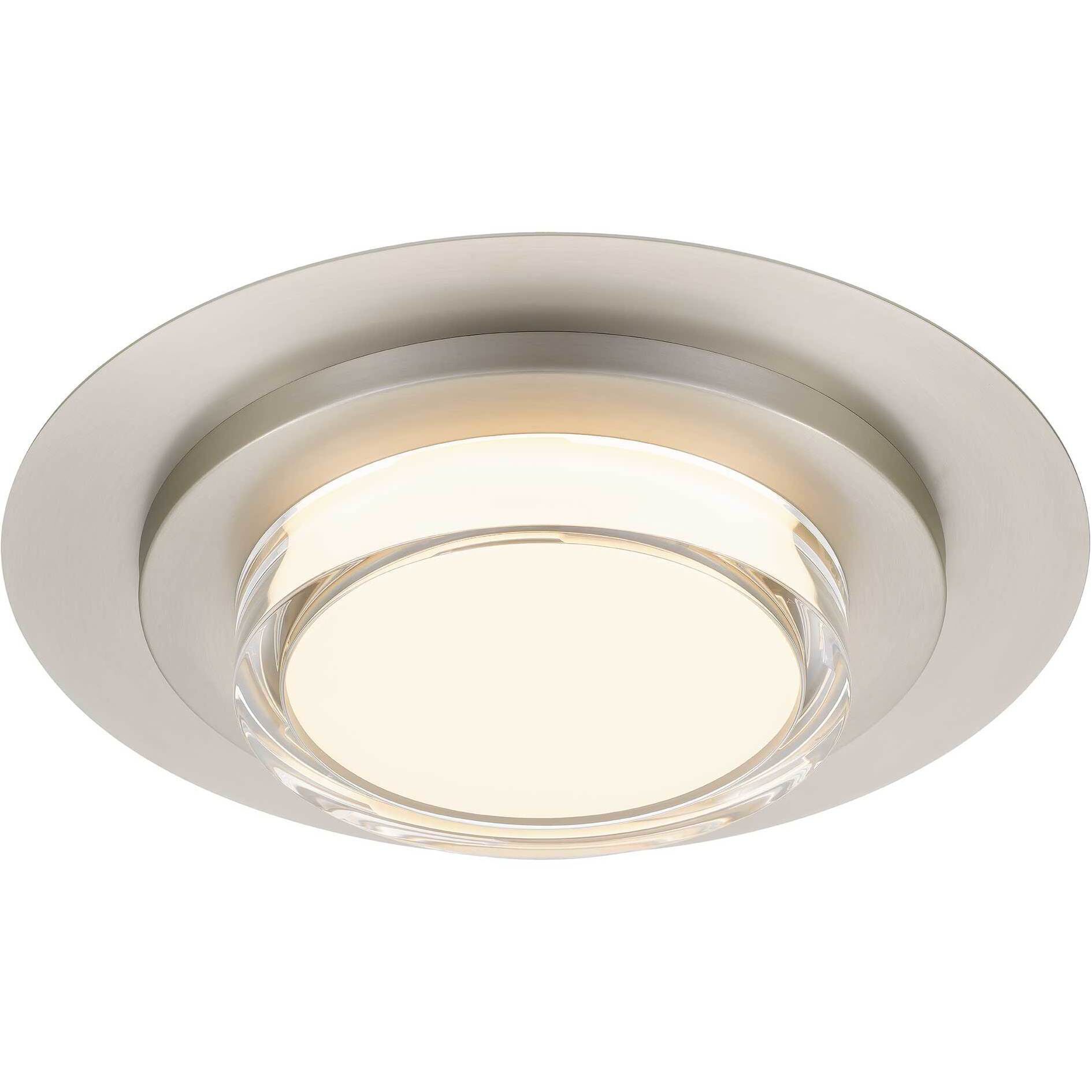 Plate LED 16 inch Brushed Stainless Steel Outdoor Flush Mount