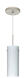 Stilo 1 Light Satin Nickel Pendant Ceiling Light in Carrera Glass, Halogen