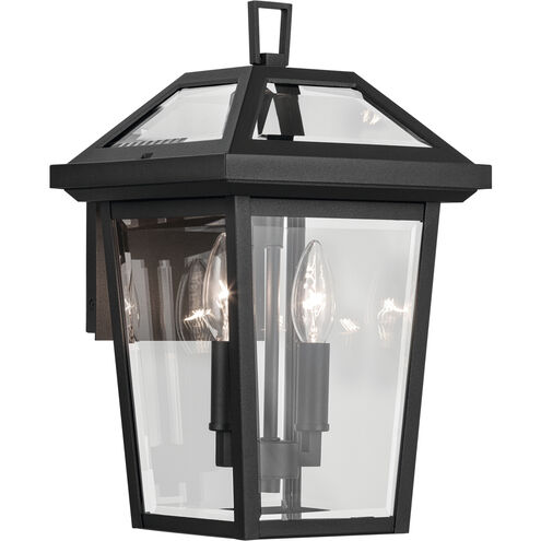 Regence 2 Light 14 inch Black Textured Outdoor Wall, Small
