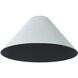 iLENE White with Black 8 inch Cylinder Shade in White / Black