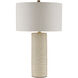 Polka Dot 28.25 inch 150 watt Ivory and Brown with Polished Brass Table Lamp Portable Light