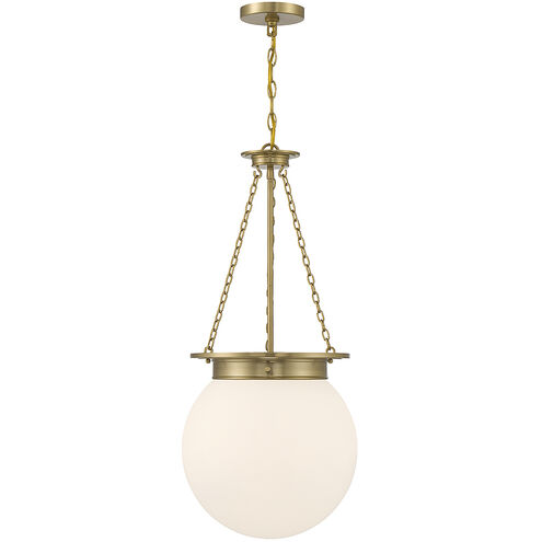 Manor 3 Light 13.5 inch Warm Brass Pendant Ceiling Light