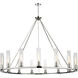 Beau 15 Light 60 inch Polished Nickel Chandelier Ceiling Light