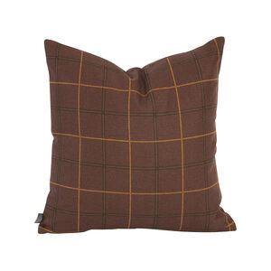 Square 20 inch Oxford Chocolate Pillow, with Down Insert