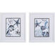 Cerulean Seashells Blue and Gray Framed Art, Propac