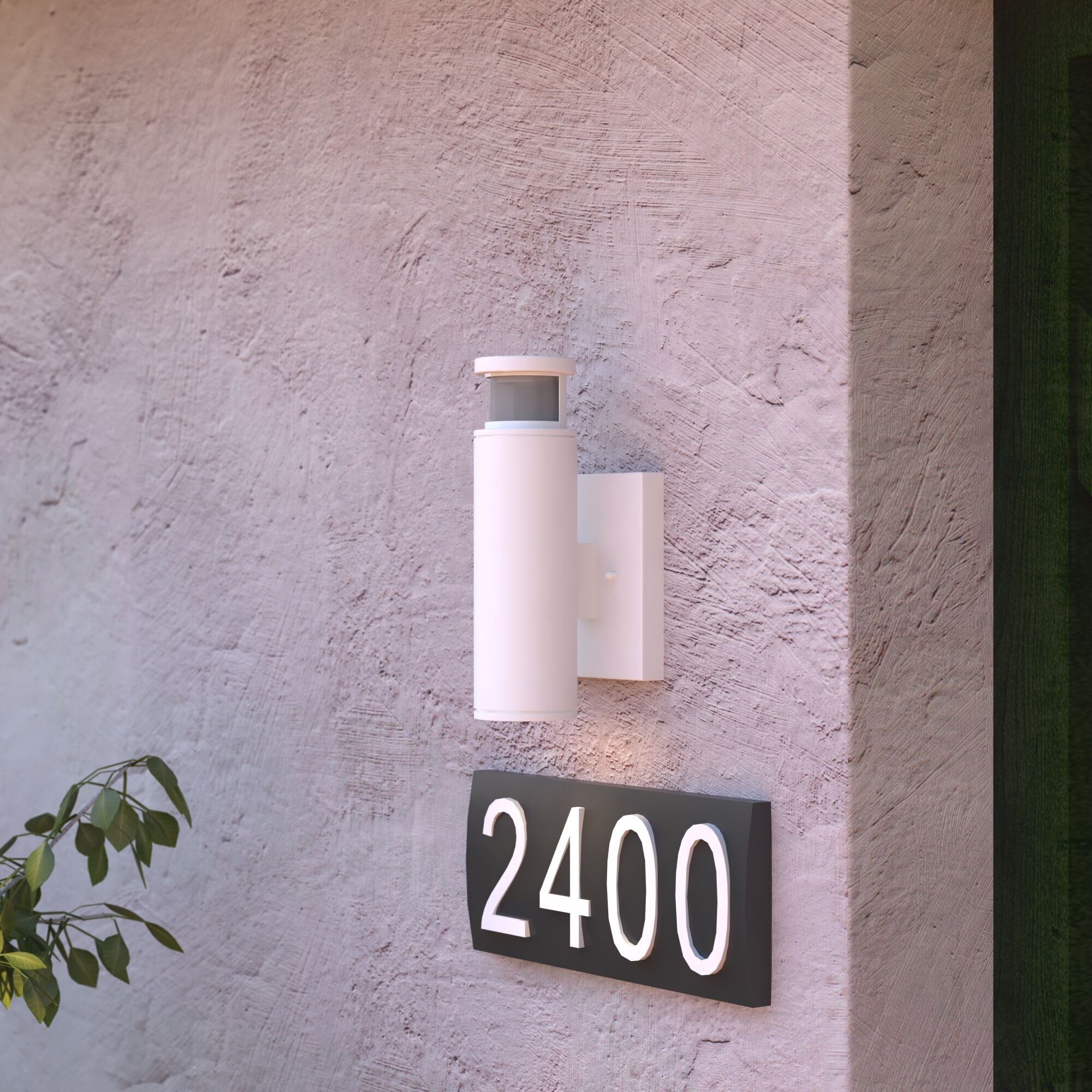 Chiasso Textured White Outdoor Motion Sensor