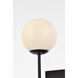 Neri 1 Light 7 inch Black Bath Sconce Wall Light