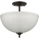 Jackson 2 Light 14 inch Oil Rubbed Bronze Semi Flush Mount Ceiling Light