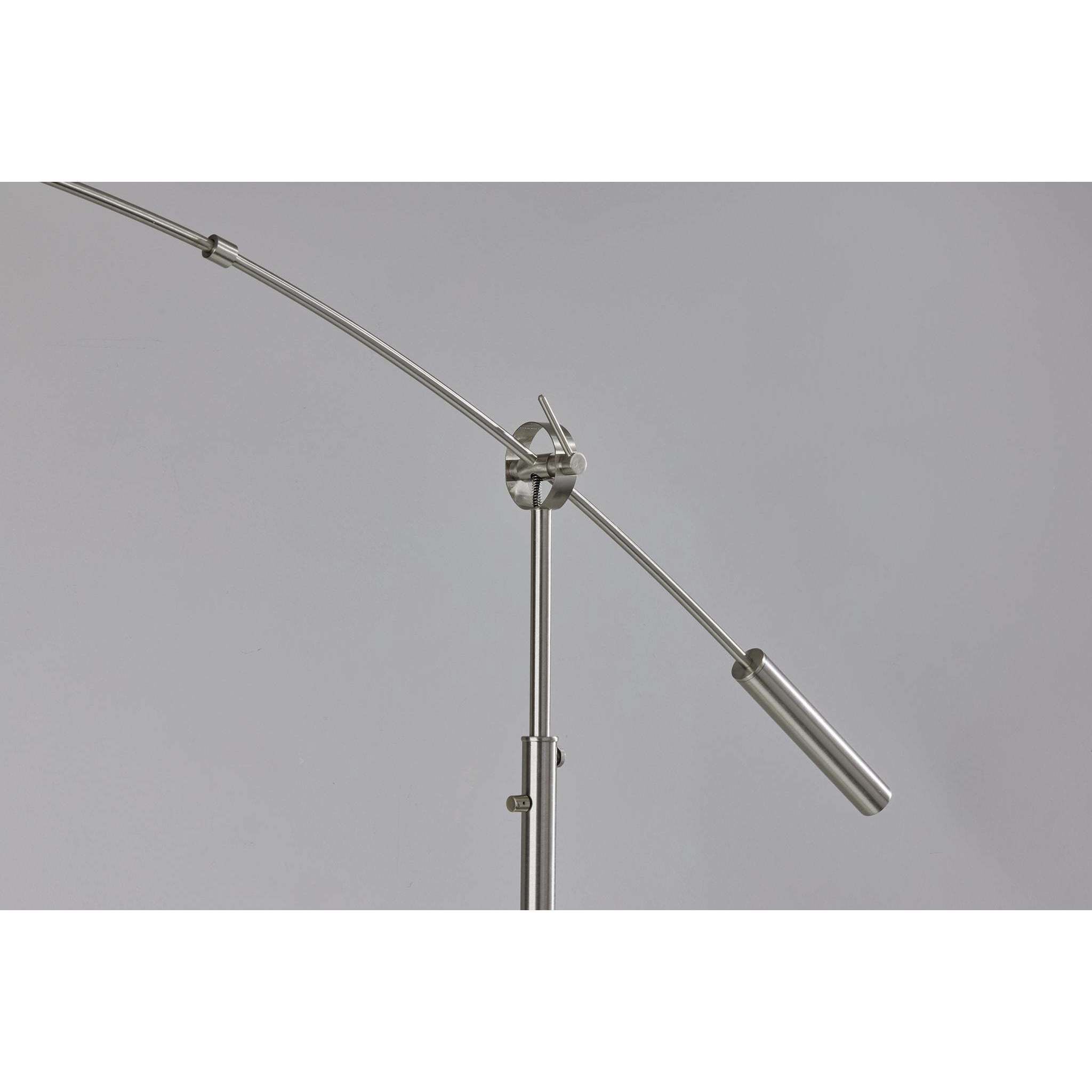 Adler 67 inch 150.00 watt Brushed Steel Arc Lamp Portable Light
