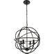 Octavia 4 Light 18 inch Dark Brown Pendant Ceiling Light