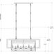 Middleton 11 Light 54 inch Contemporary Silver Leaf Linear Chandelier Ceiling Light