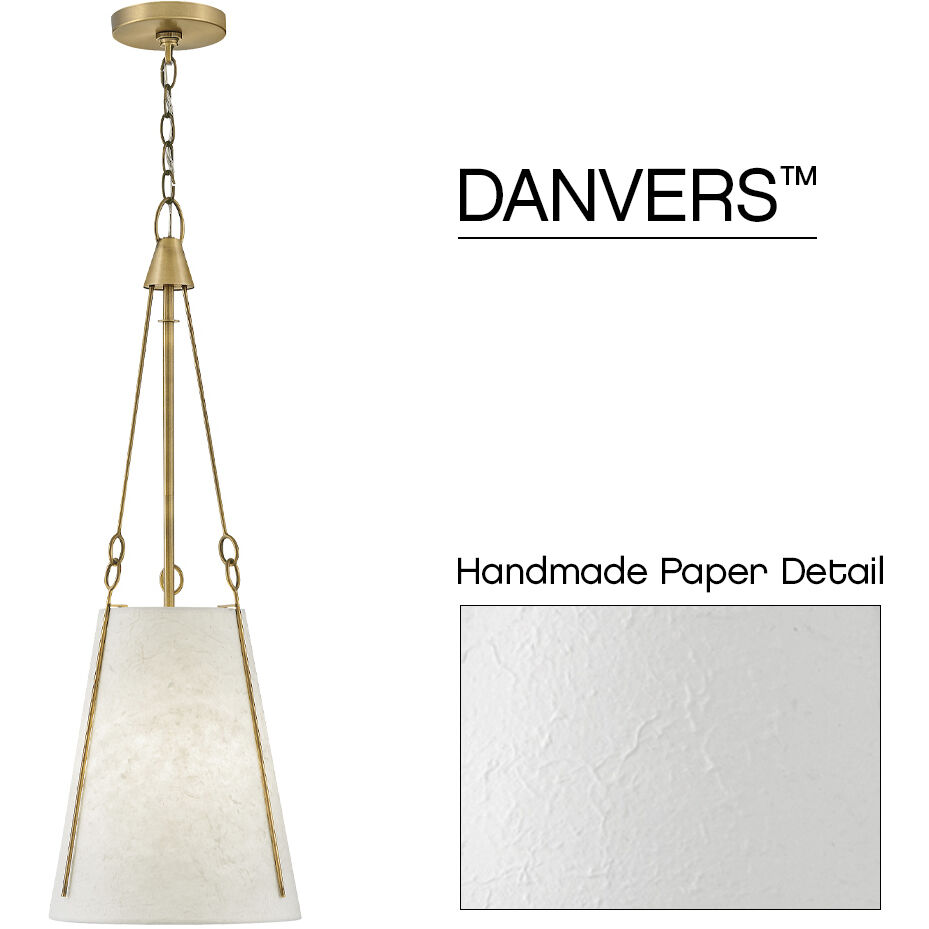 Danvers 1 Light 11 inch Lacquered Dark Brass Pendant Ceiling Light