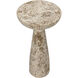 Architect 26 X 14 inch White Marble Side Table, C