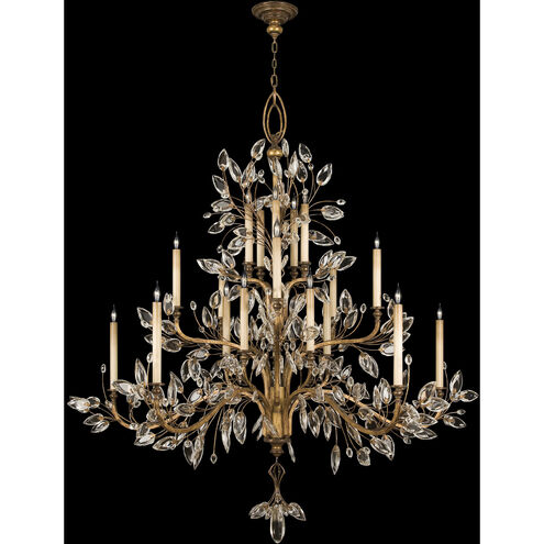 Crystal Laurel 20 Light 75 inch Gold Chandelier Ceiling Light